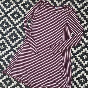 red and white striped dress